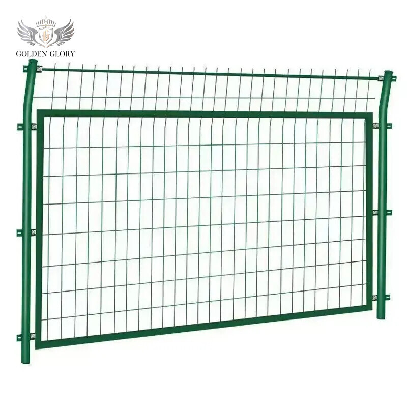 سياج حاجز سلكي مزدوج الجوانب عالي السرعة، سياج عزل بإطار حديدي مسطح دقيق بشبكة سلكية لبركة أسماك عالية السرعة