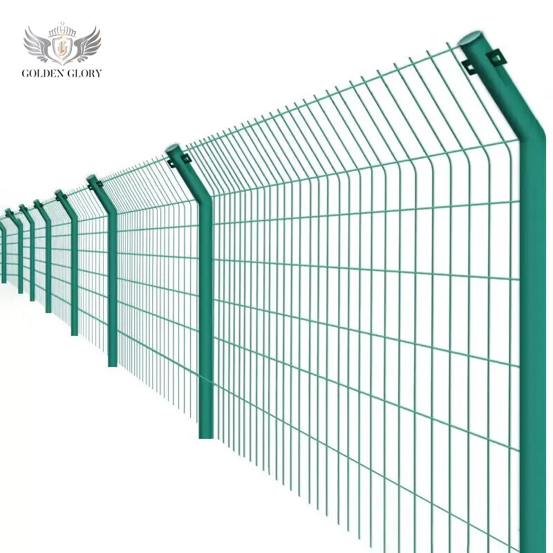 سياج حاجز سلكي مزدوج الجوانب عالي السرعة، سياج عزل بإطار حديدي مسطح دقيق بشبكة سلكية لبركة أسماك عالية السرعة