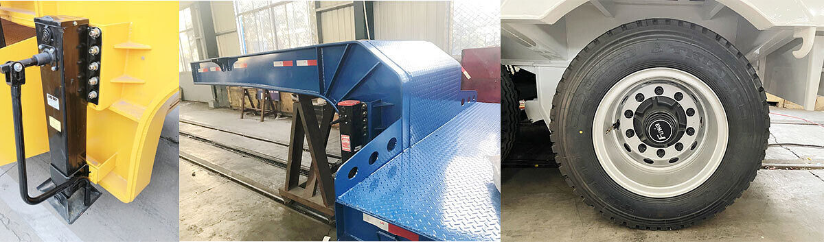 4axles low bed semi trailer