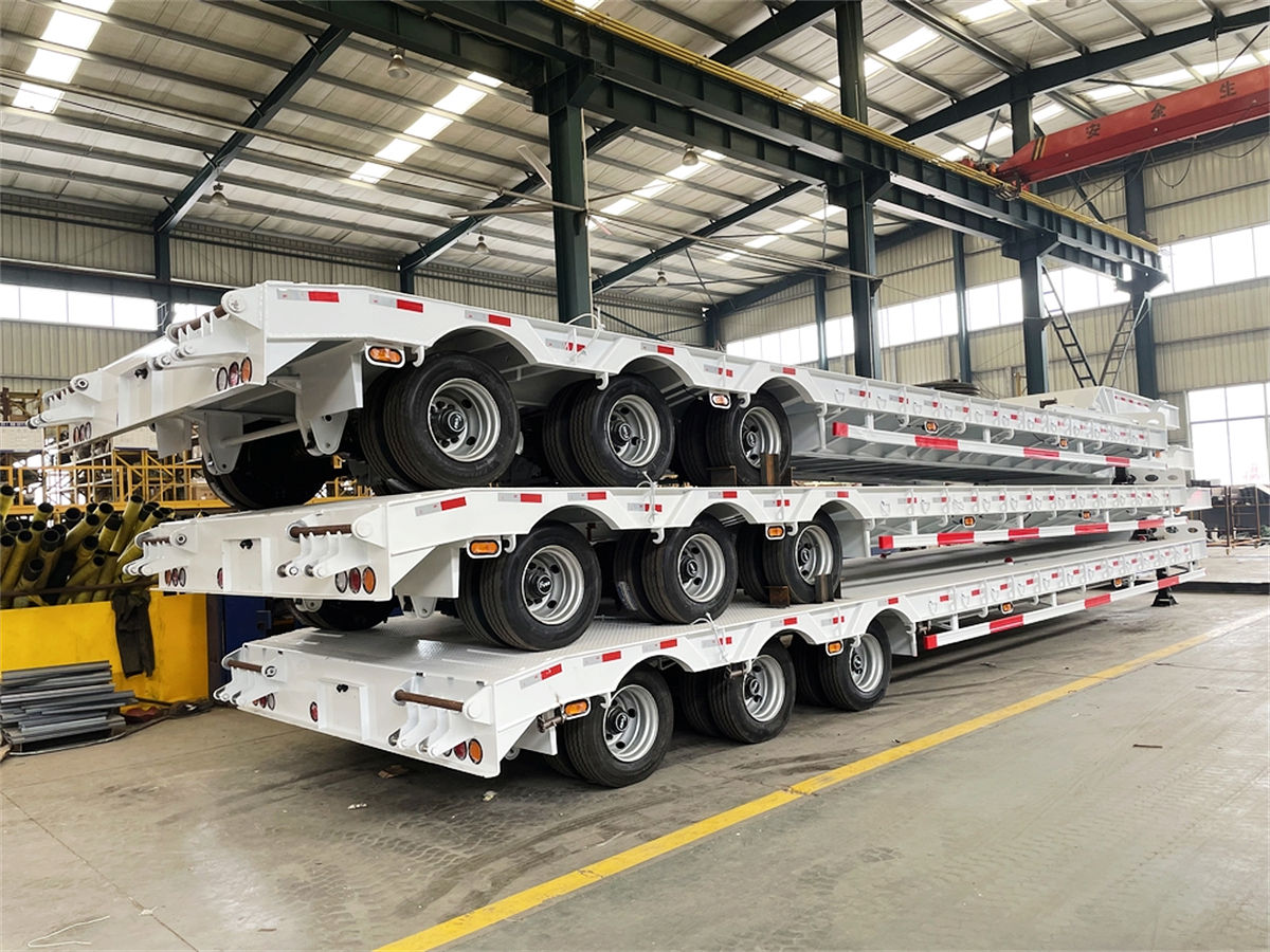 4axles low bed semi trailer