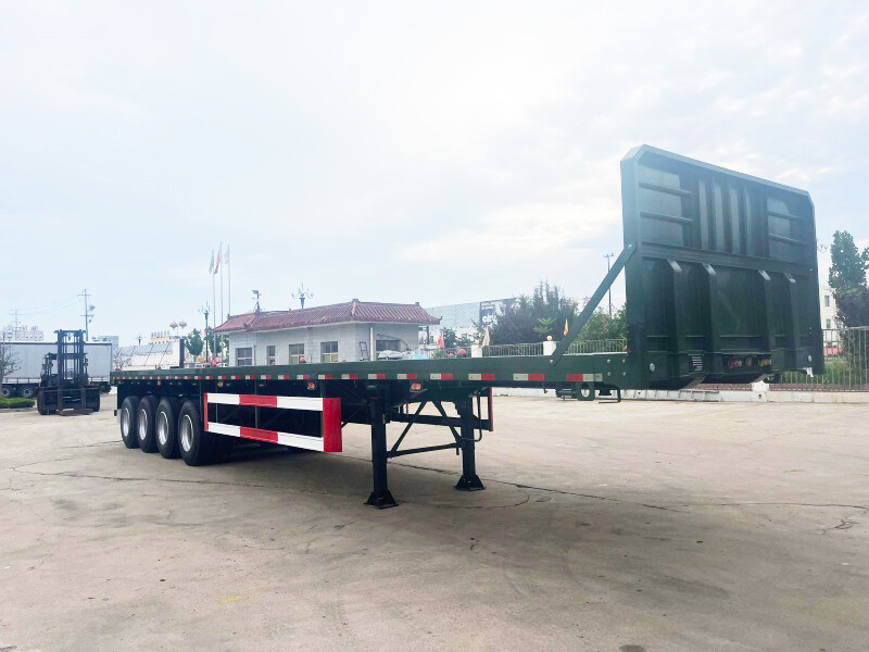 Semi-remorque à plateau