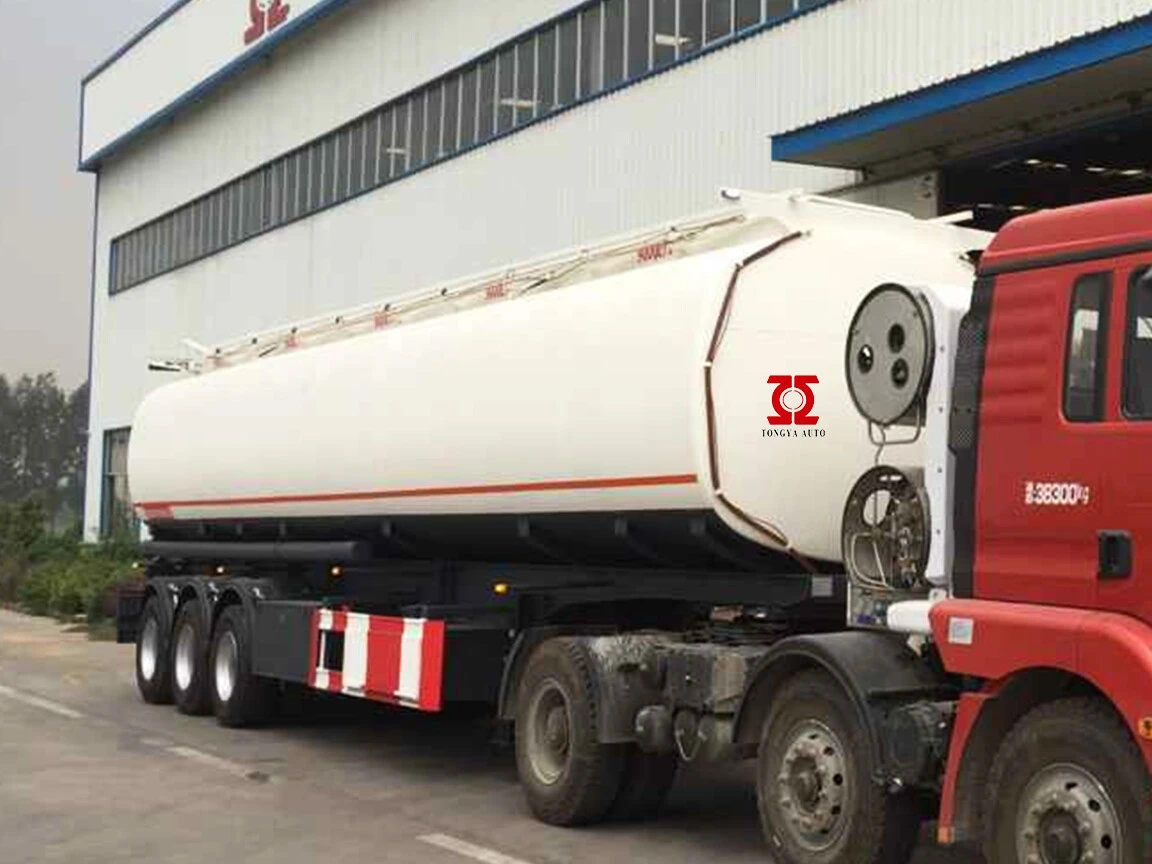 50m3 OIL TANKER SEMI TRAILER vers l'Afrique de l'Ouest