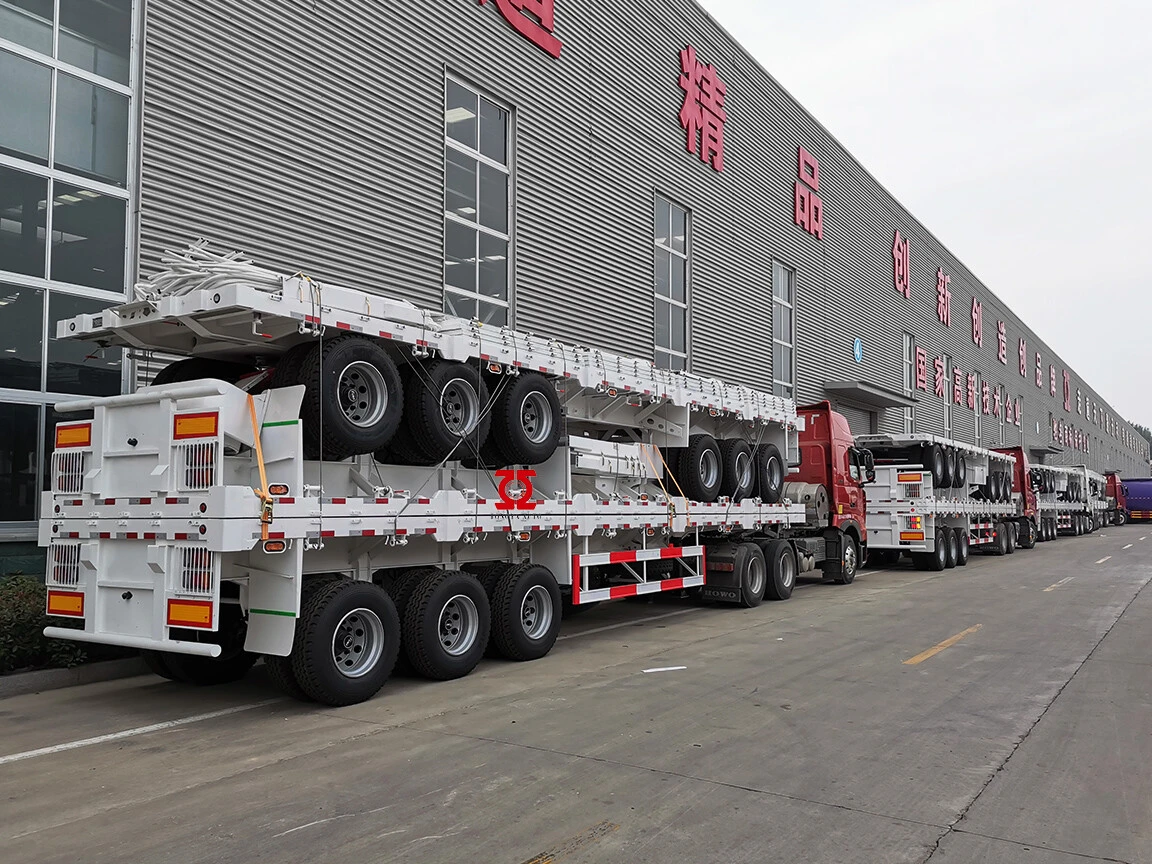 50T SEMI TRAILER A PAROI LATERALE avec TWIST LOCK