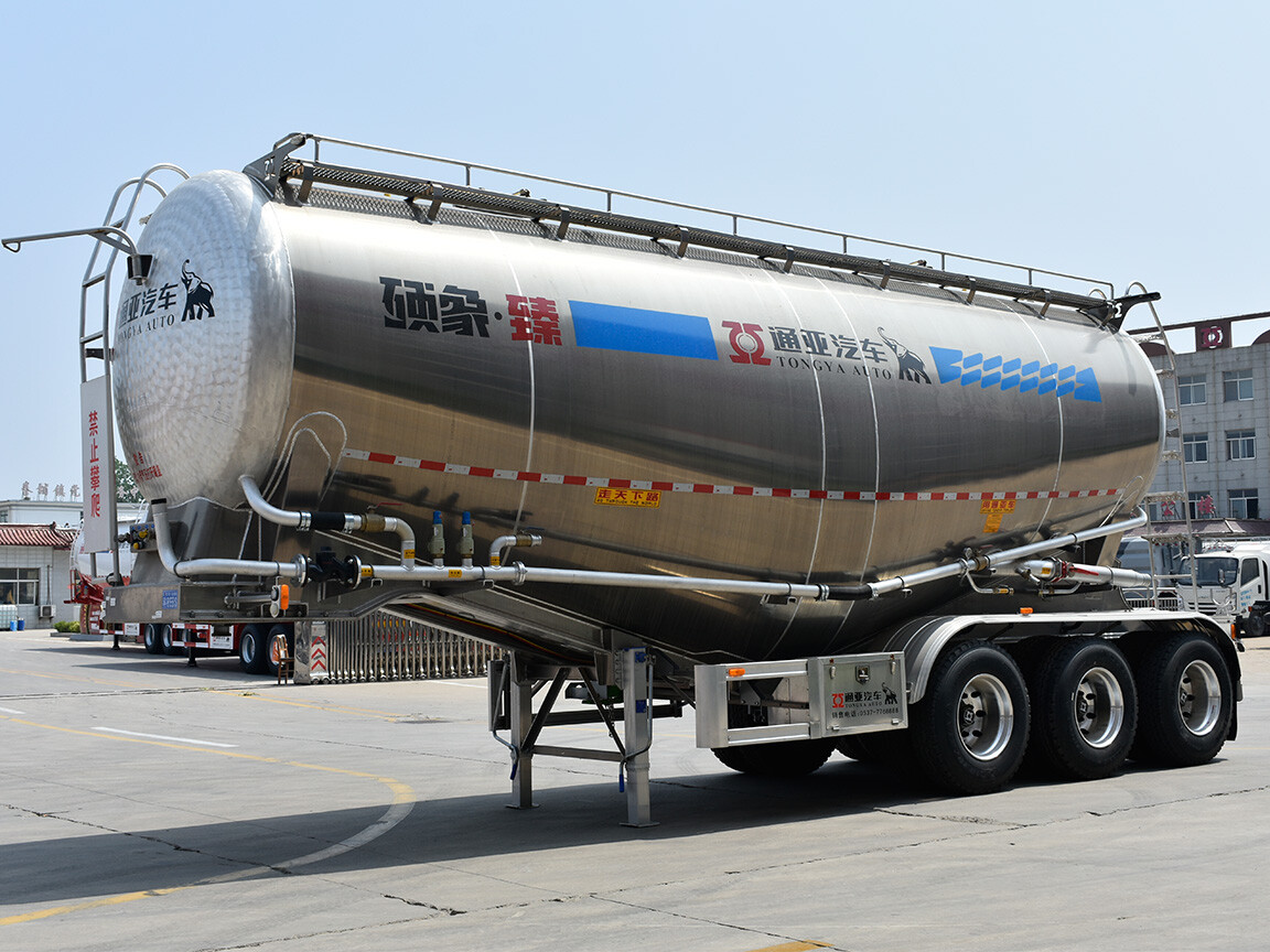 Semi-remorque citerne en aluminium pour ciment de 40 tonnes