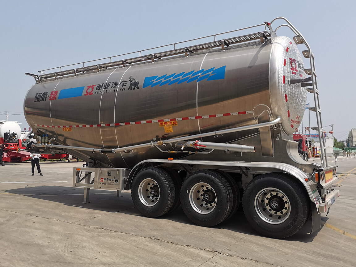Semi-remorque citerne en aluminium pour ciment de 40 tonnes