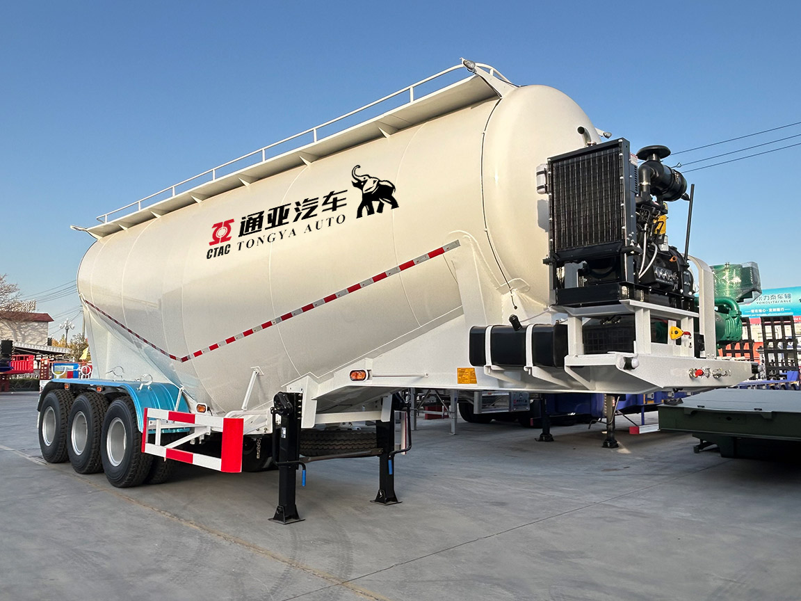 Semi-remorque de ciment en vrac 40T à 3 essieux