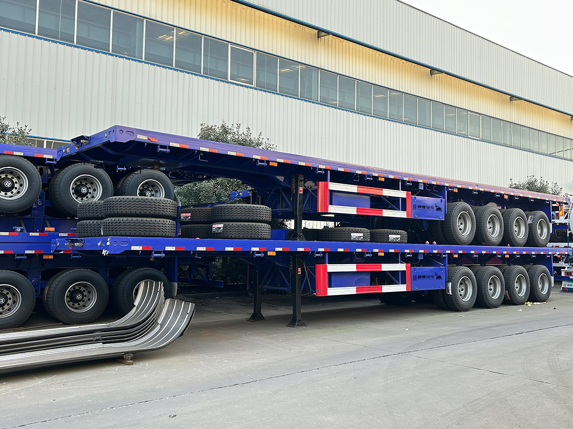 flatbed semi trailer with twist lock