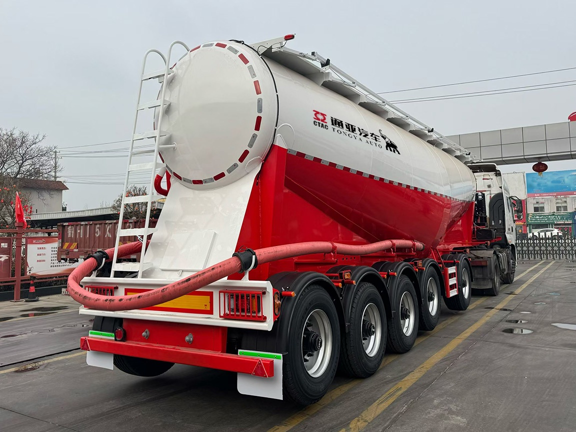 Semi-remorque citerne à ciment en vrac 5 essieux 66 litres