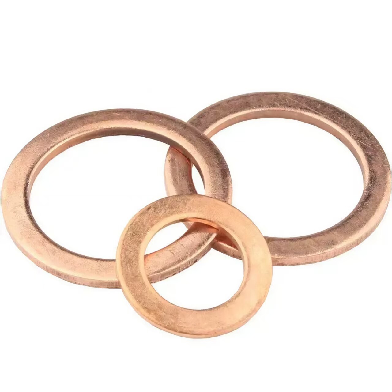 M10 Flat Washer Copper Sealing Ring, Inner Diameter 10mm, Outer Diameter 14mm, Thickness 1.5mm, Metric Sealing Washer