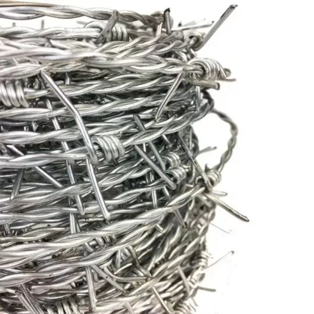 Barb Wire Roll (1320 ft) - 2 Point, Double Strand Twisted Wire - 12.5 Gauge Galvanized Steel