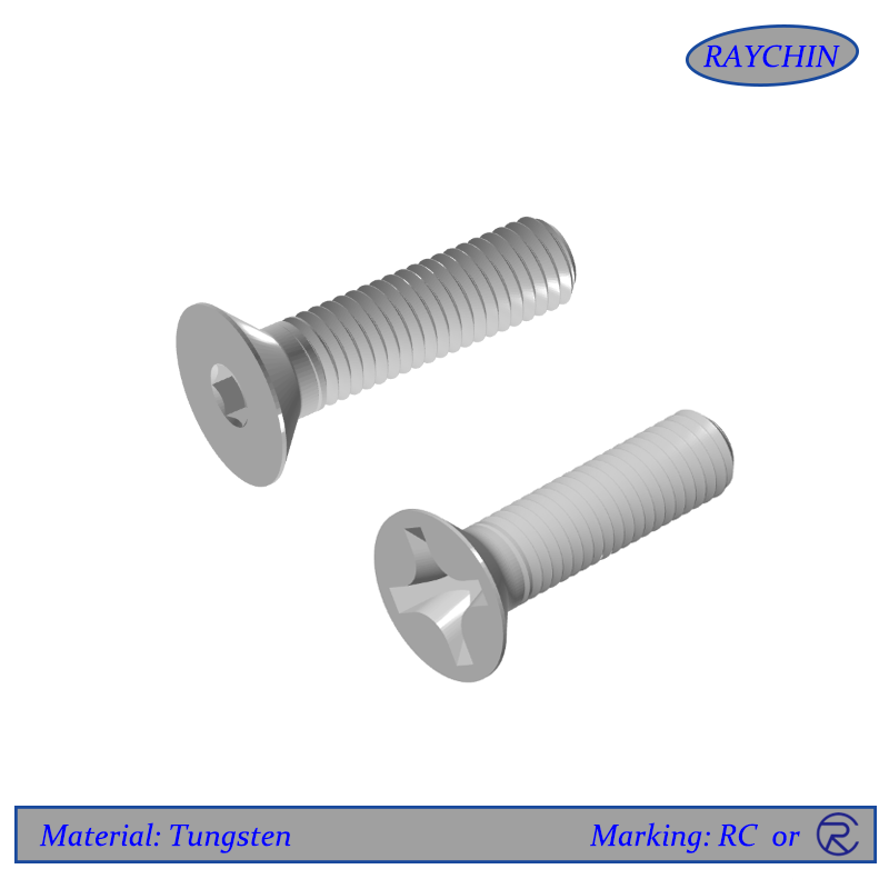 Tungsten Flat Head Screws Tungsten Flat Head Screws