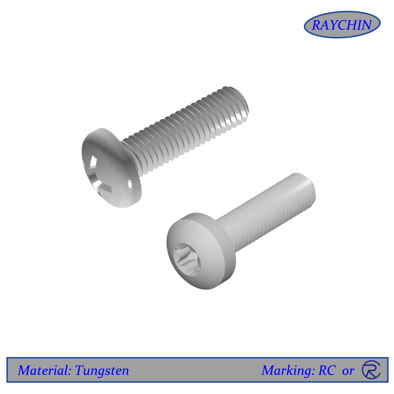 Tungsten Pan Head Screws Tungsten Pan Head Screws