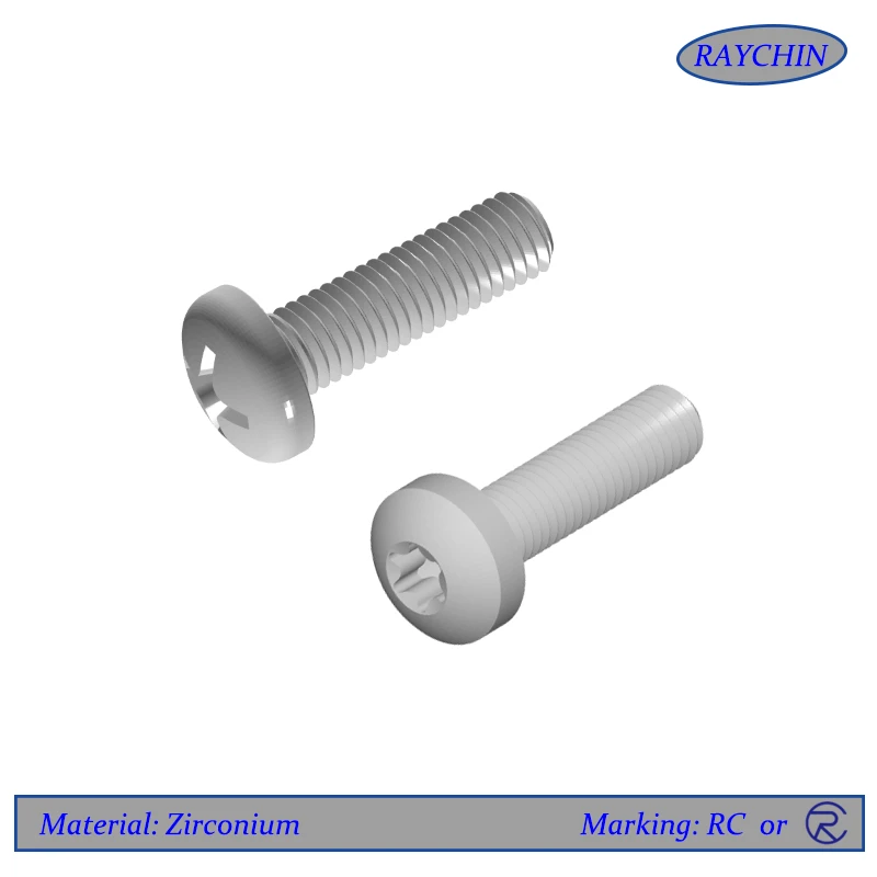 Zirconium Pan Head Screws