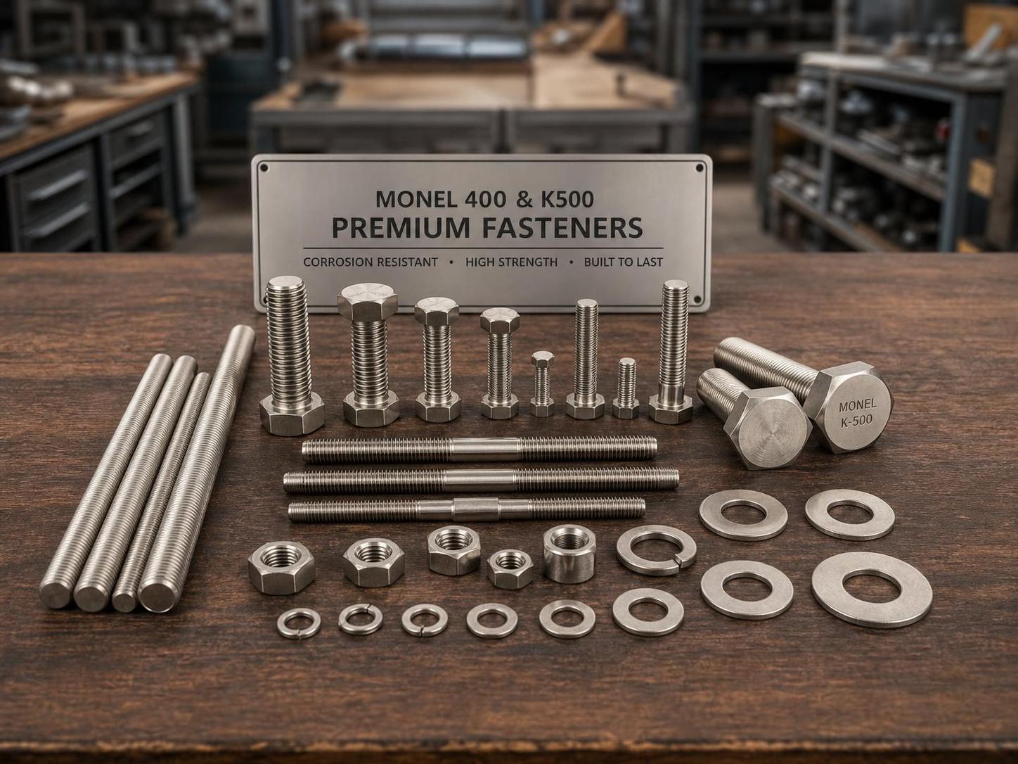 Monel Fasteners Catalog: Hex Bolts, Studs, Nuts, Washers & Threaded Rod in Monel 400 and K500