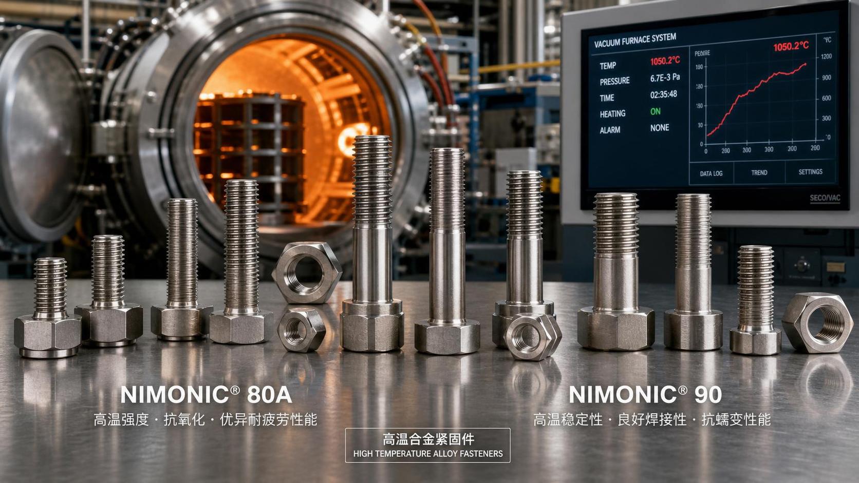 Nimonic Fasteners: Complete Technical Properties – Tensile, Yield, Creep, Torque, Heat Treatment & More Nimonic Fasteners: Complete Technical Properties – Tensile, Yield, Creep, Torque, Heat Treatment & More
