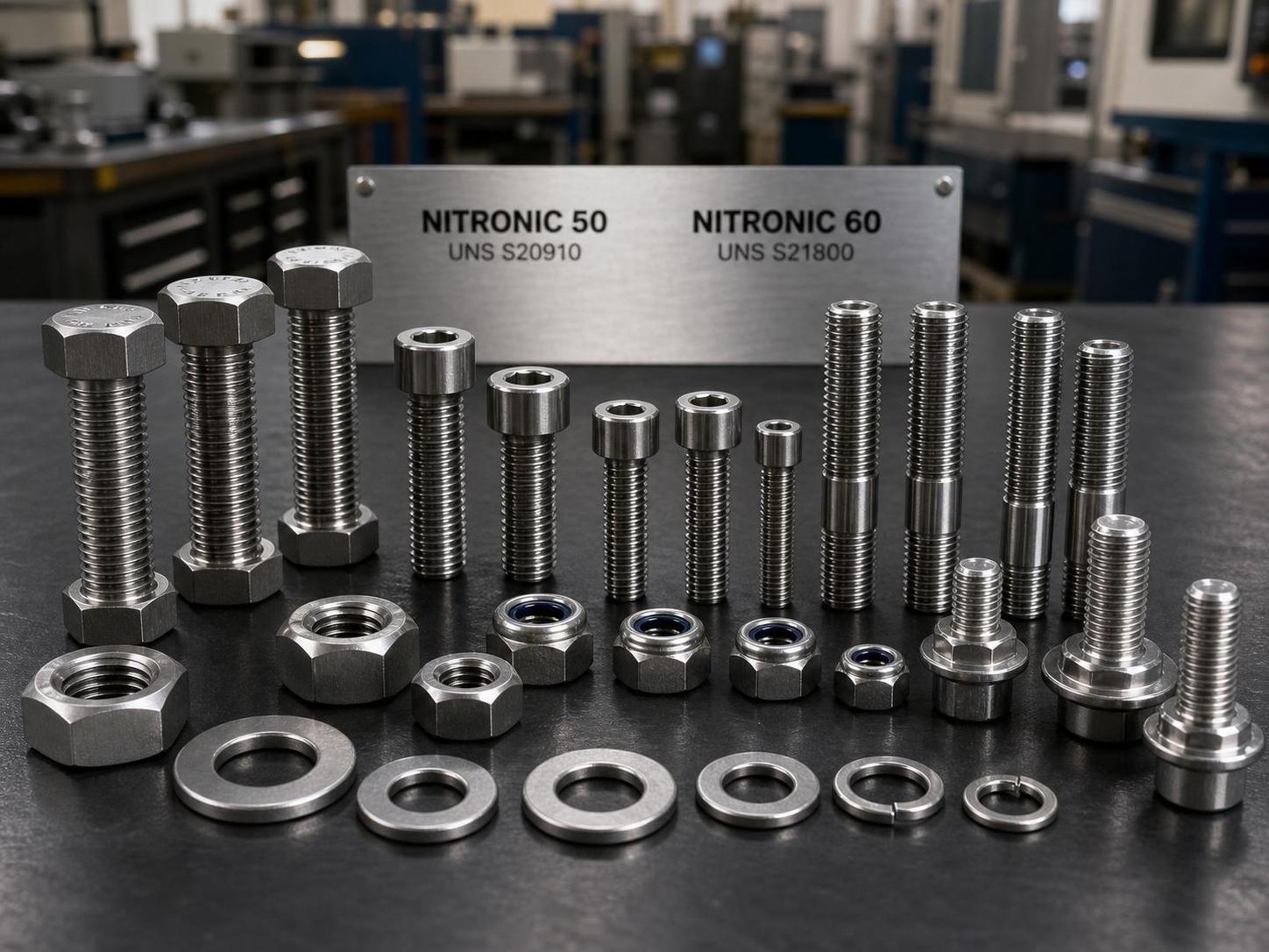 Nitronic Fasteners Catalog: Hex Bolts, Socket Caps, Studs, Nuts, Washers & Flanged Bolts in Nitronic 50 & 60