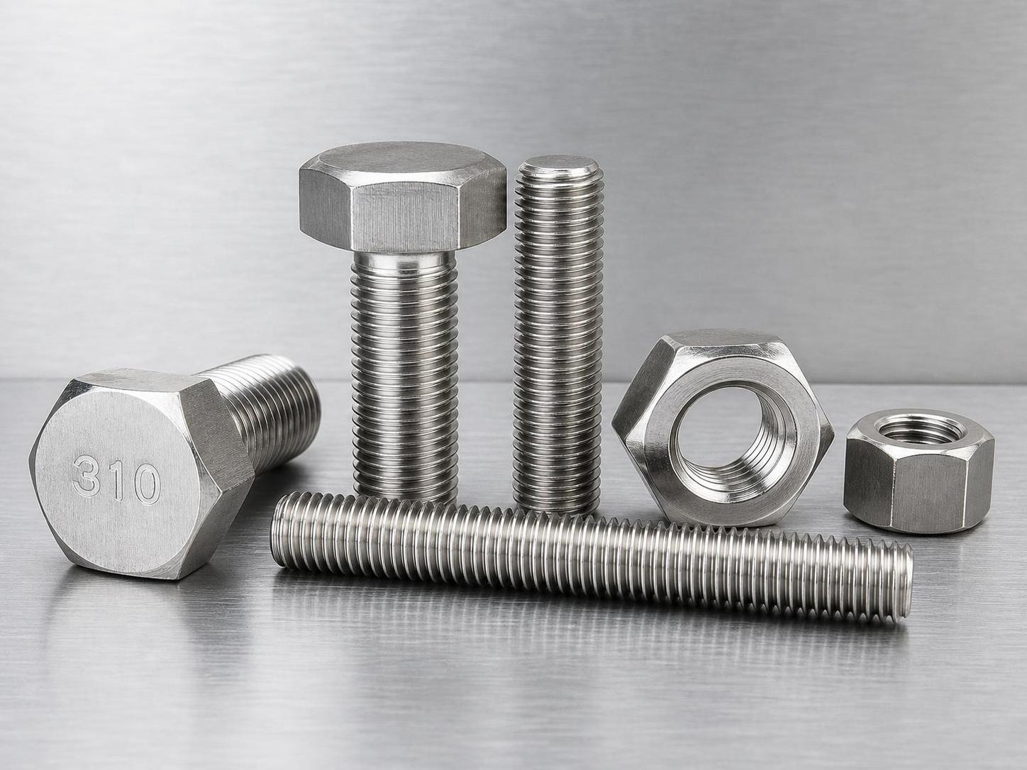 310 & 310S Stainless Steel Fasteners: Hex Bolts, Studs, Nuts, Threaded Rod & More for High‑Temperature Service