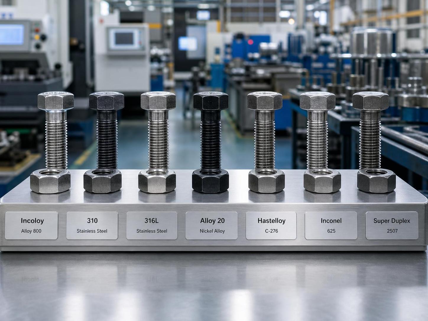 Incoloy vs 310, 316L, Alloy 20, Hastelloy, Inconel, Super Duplex & More: The Ultimate Fastener Showdown