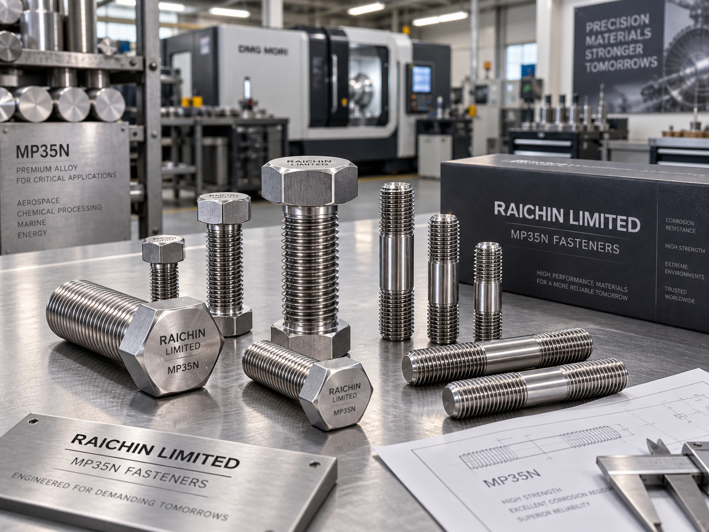 MP35N Fasteners Manufacturer- RAYCHIN LIMITED