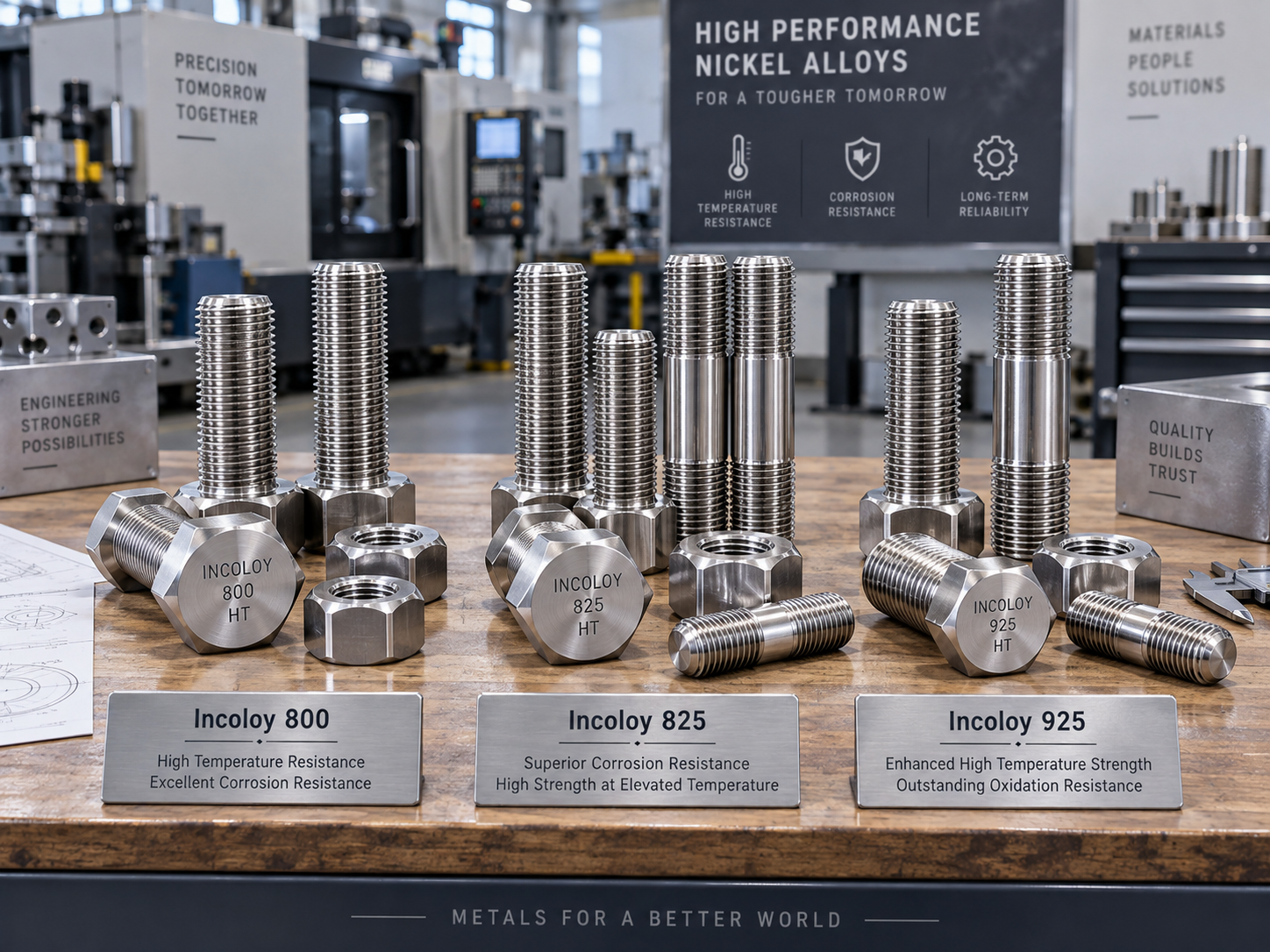 Incoloy Fasteners | 800, 825, 925 Bolts, Nuts, Studs – RAYCHIN LIMITED