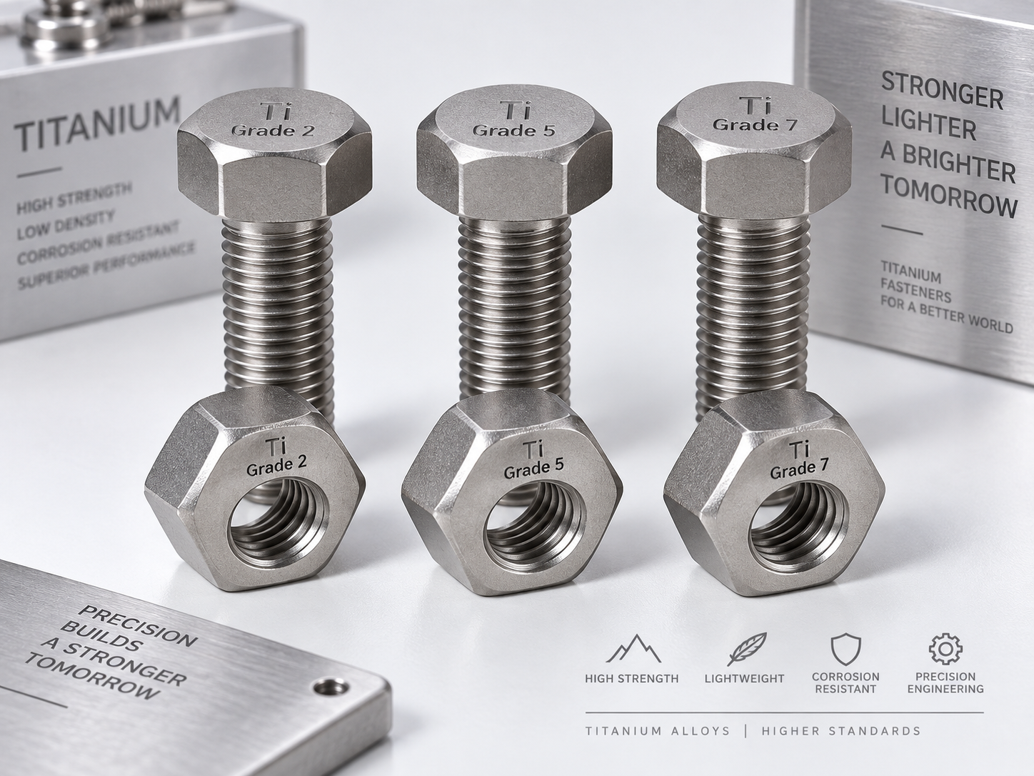 Titanium Fasteners | Grade 2, 5, 7 Bolts, Nuts, Studs – RAYCHIN LIMITED