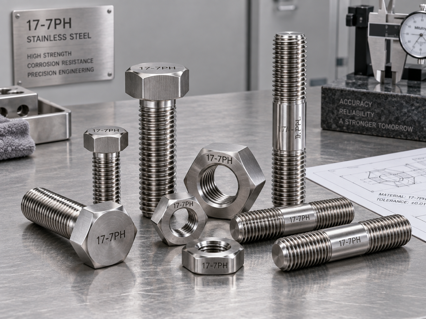 17-7PH Fasteners | UNS S17700 Bolts, Nuts, Studs – RAYCHIN LIMITED 17-7PH Fasteners | UNS S17700 Bolts, Nuts, Studs – RAYCHIN LIMITED