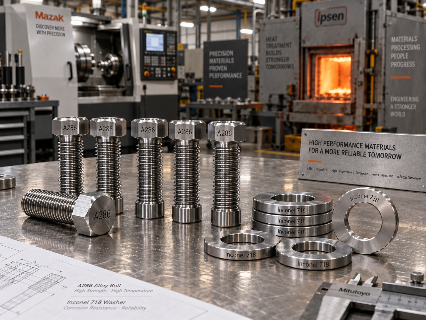 High-Temperature Fastener Material Selection Guide | A286, Inconel 718, Nimonic 80A, Waspaloy – RAYCHIN LIMITED High-Temperature Fastener Material Selection Guide | A286, Inconel 718, Nimonic 80A, Waspaloy – RAYCHIN LIMITED