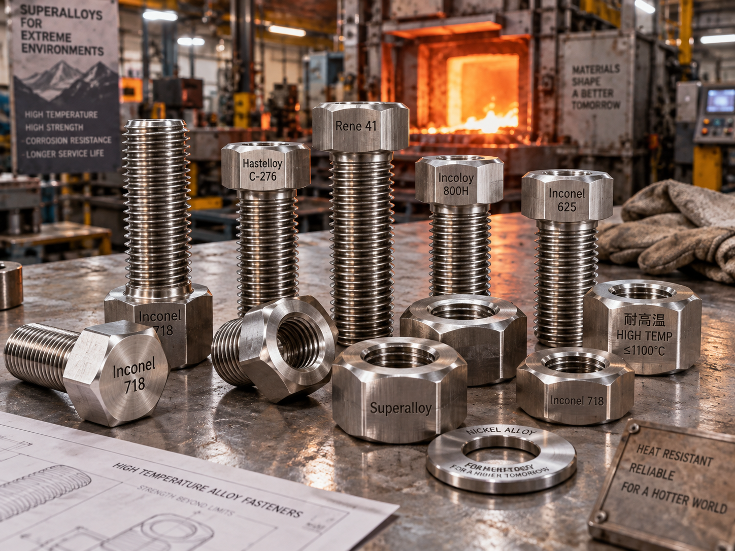 High-Temperature Alloy Fasteners: Complete Material Guide, Chemistry, Performance Comparison | RAYCHIN LIMITED High-Temperature Alloy Fasteners: Complete Material Guide, Chemistry, Performance Comparison | RAYCHIN LIMITED