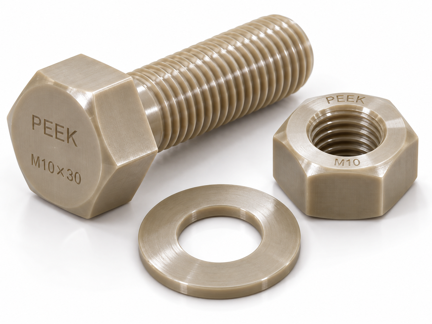 PEEK Fasteners | Polyetheretherketone Bolts, Nuts, Screws – High-Performance Polymer | RAYCHIN LIMITED PEEK Fasteners | Polyetheretherketone Bolts, Nuts, Screws – High-Performance Polymer | RAYCHIN LIMITED