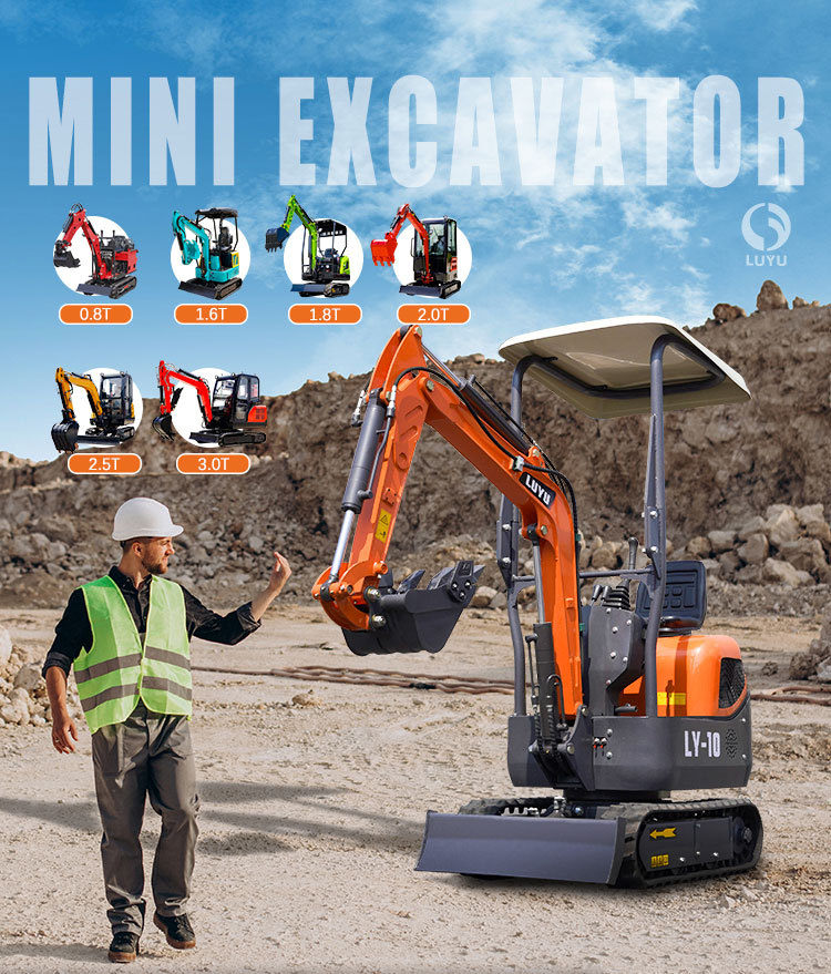 LUYU Mini Excavators for Sale With CE-Certified Wheel & Track Models