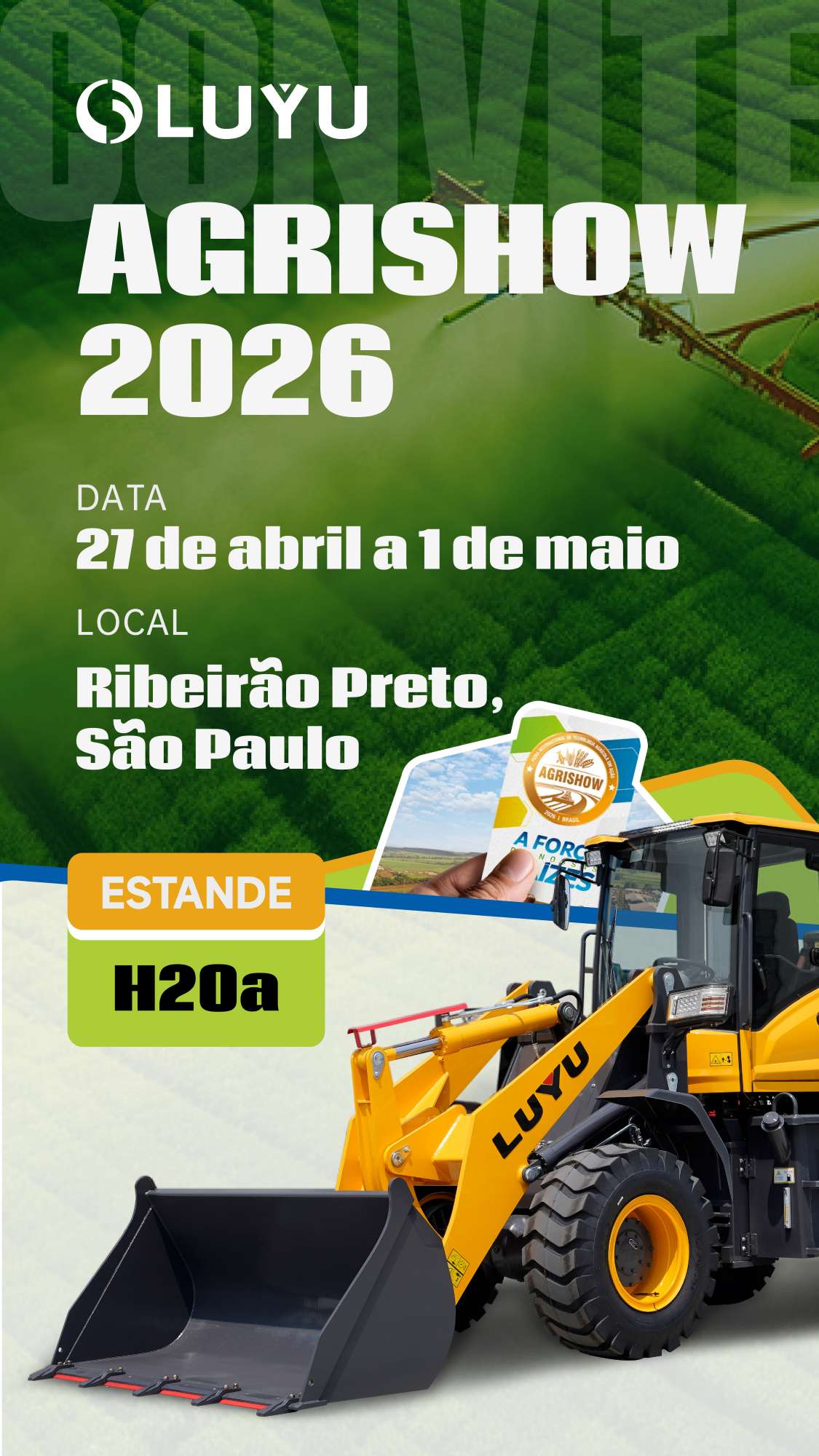 LUYU Invitation to AGRISHOW 2026