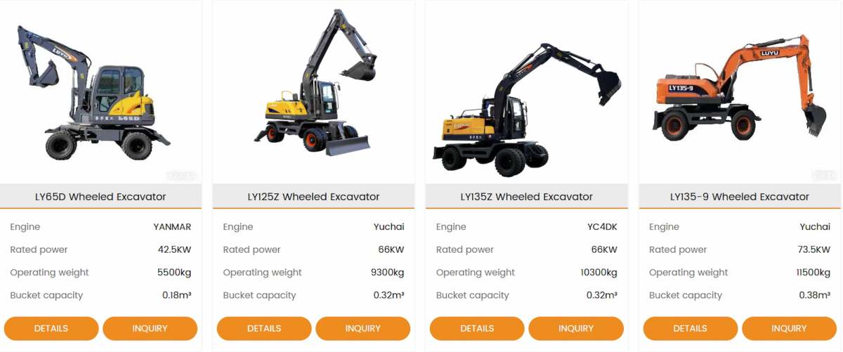 WHEEL EXCAVATOR LUYU WHEEL EXCAVATOR LUYU