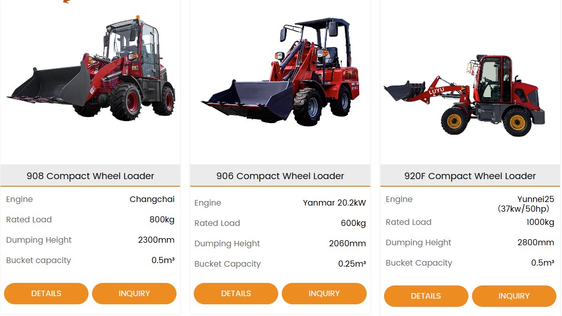 Small & Compact Wheel Loaders LUYU Small & Compact Wheel Loaders LUYU