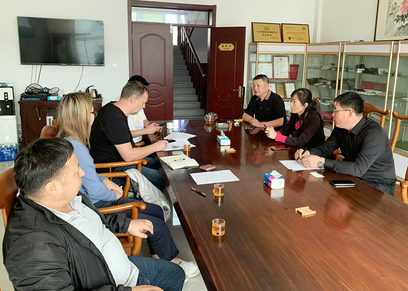 Business meeting with customer from Ukraine