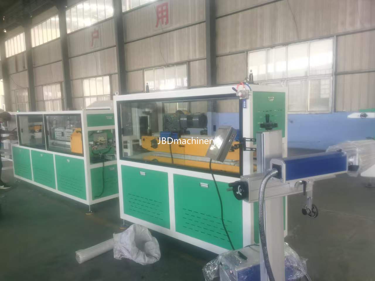 PE pipe production line shipped to India