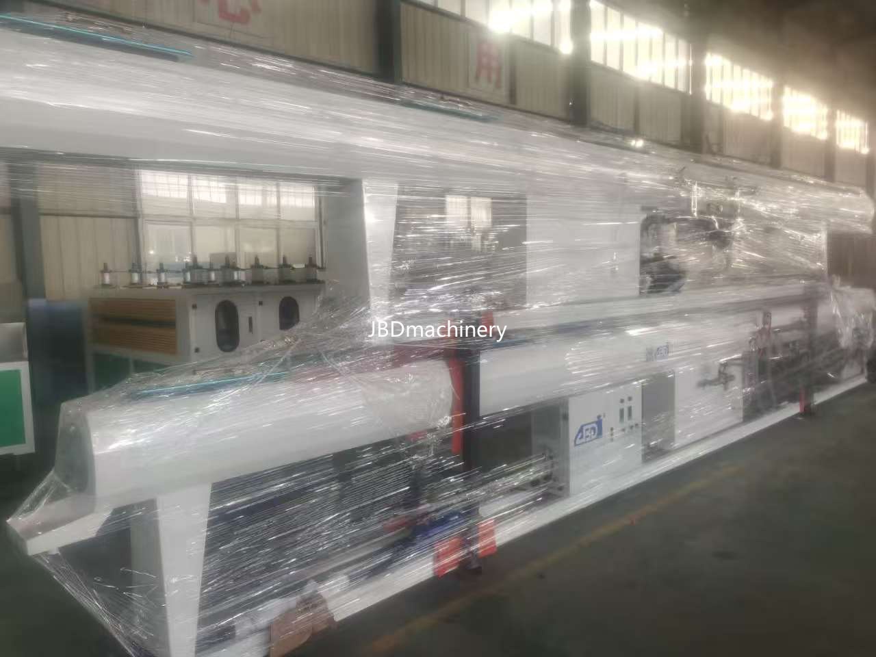 PE pipe production line shipped to India