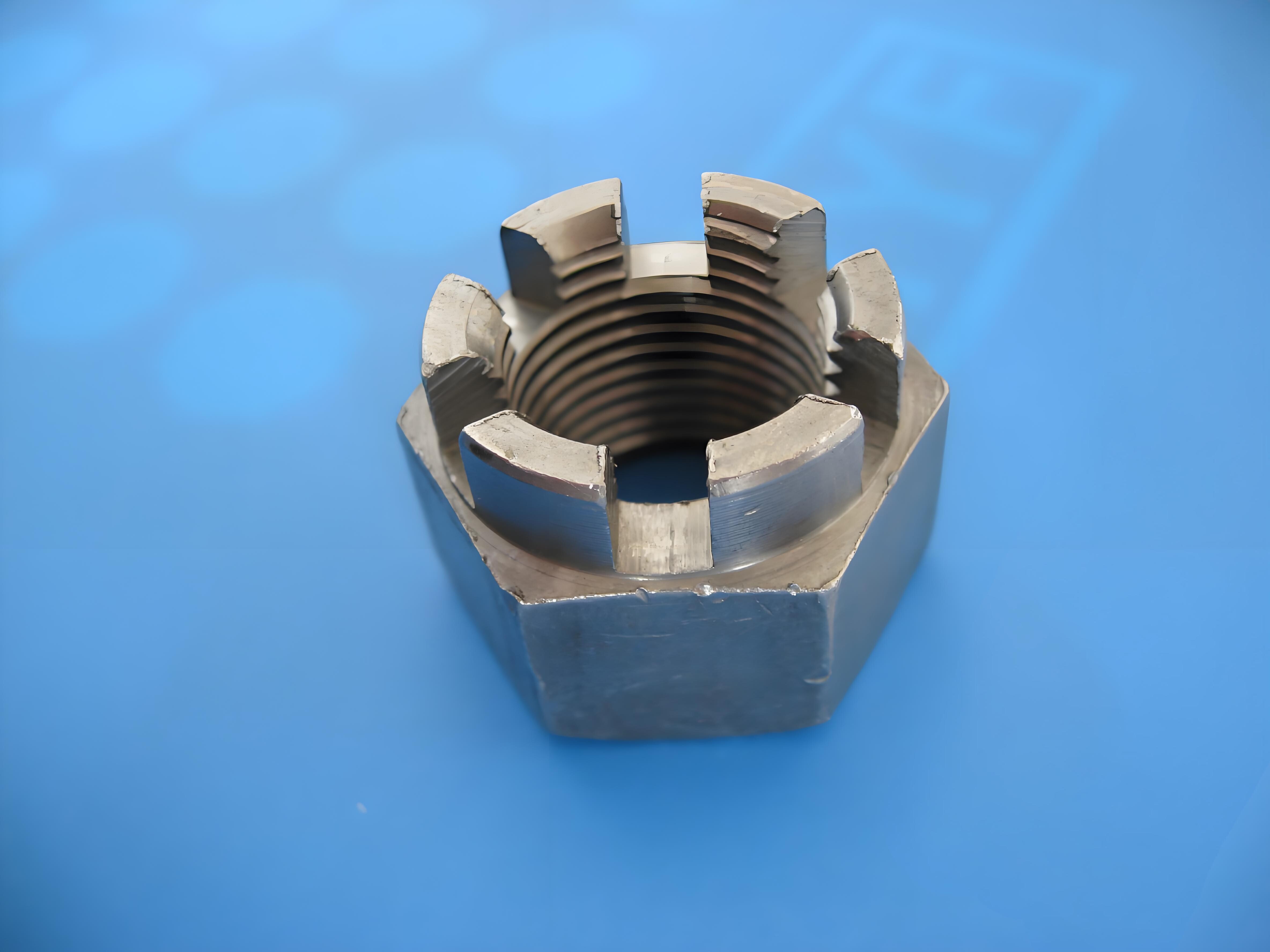Titanium Hex Slotted Nuts