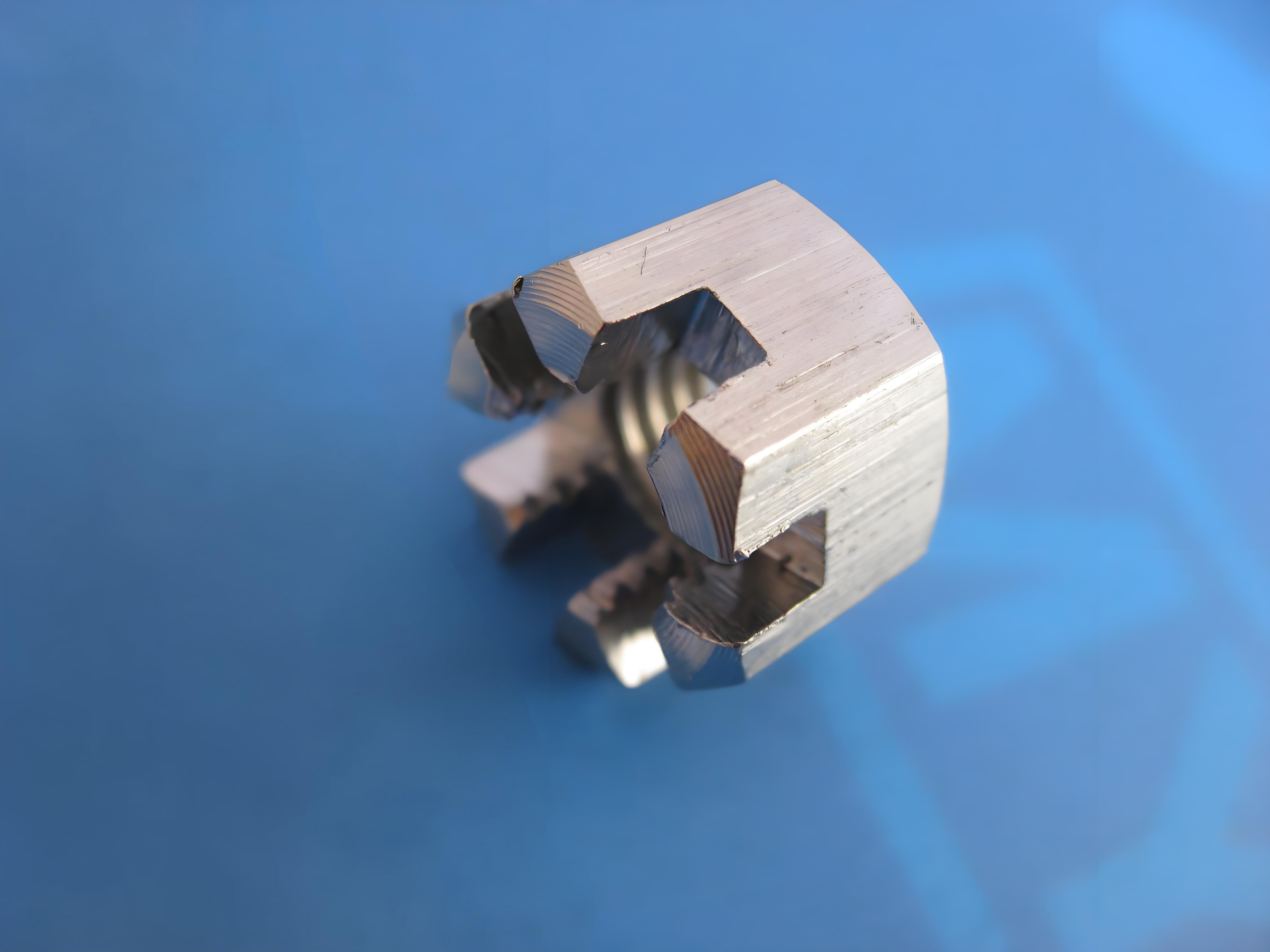 Titanium Hex Slotted Nuts