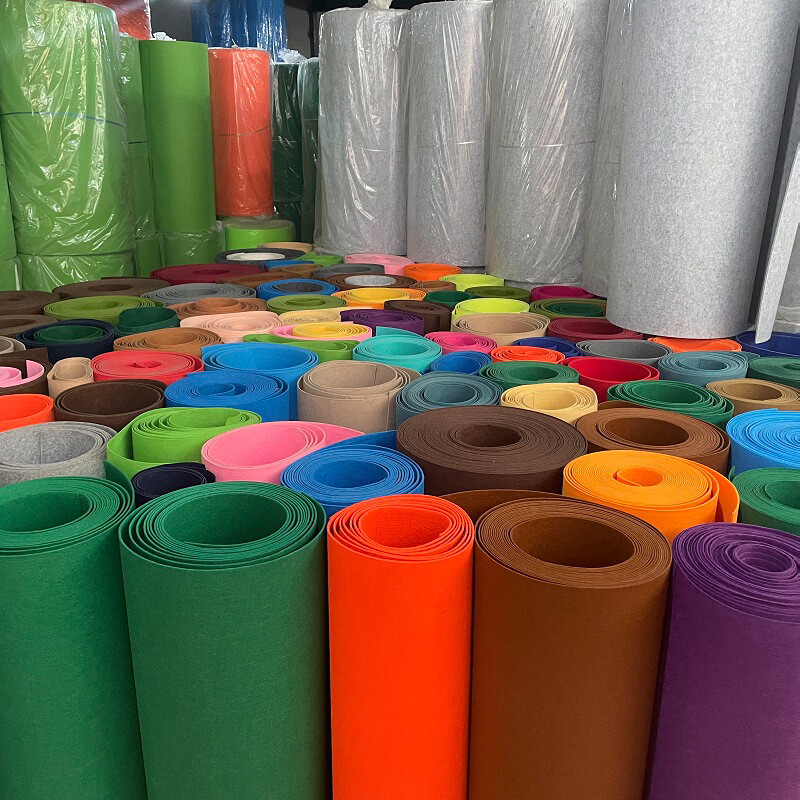 100% Polyester 1.4mm thickness EN71 passed Colored Felt in Rolls