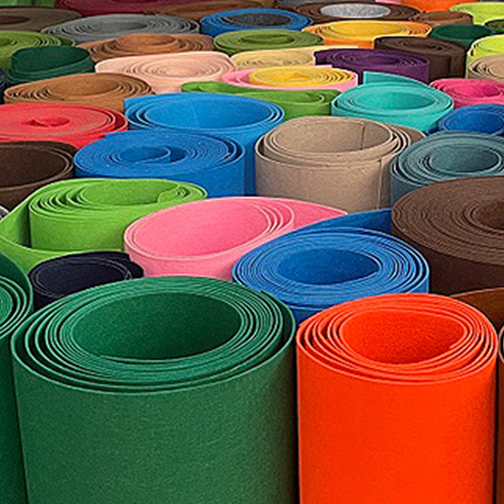 100% Polyester 1.4mm thickness EN71 passed Colored Felt in Rolls