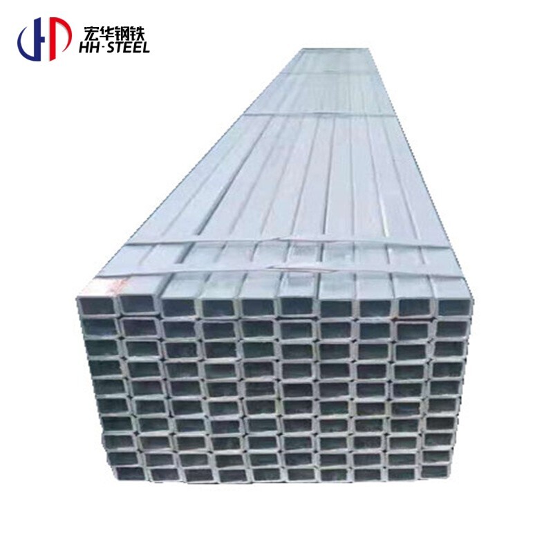 Q235B galvanized square pipe rectangular steel tube wholesale hot-dip galvanized square tube for construction project