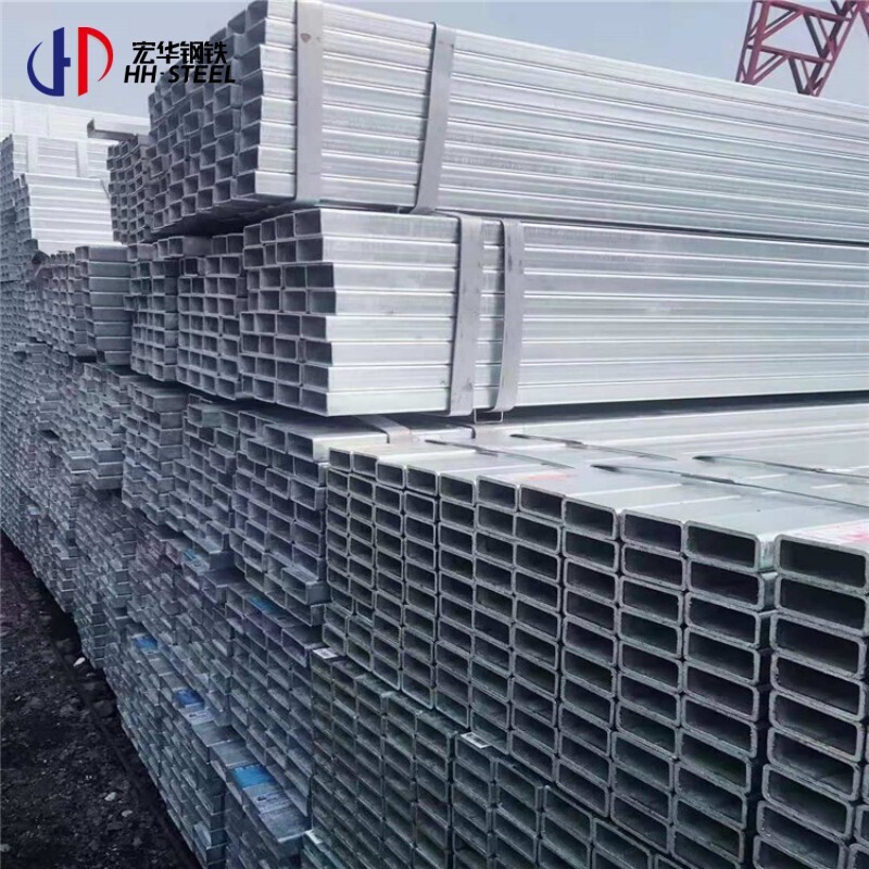 Q235B galvanized square pipe rectangular steel tube wholesale hot-dip galvanized square tube for construction project