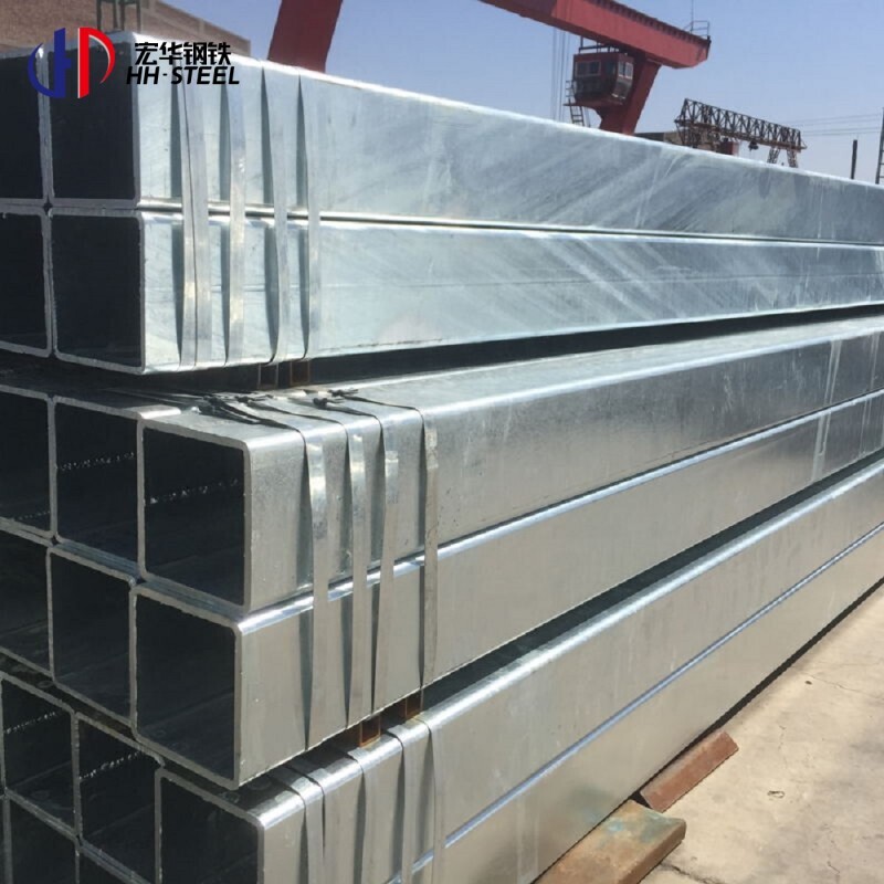 Q235B galvanized square pipe rectangular steel tube wholesale hot-dip galvanized square tube for construction project