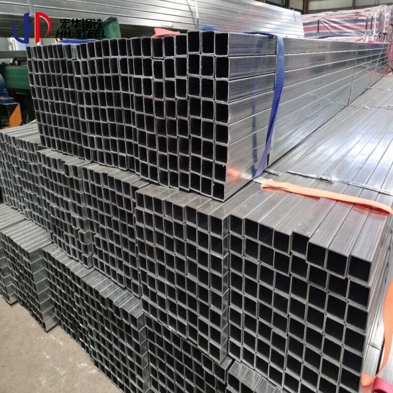 Q235B galvanized square pipe rectangular steel tube wholesale hot-dip galvanized square tube for construction project