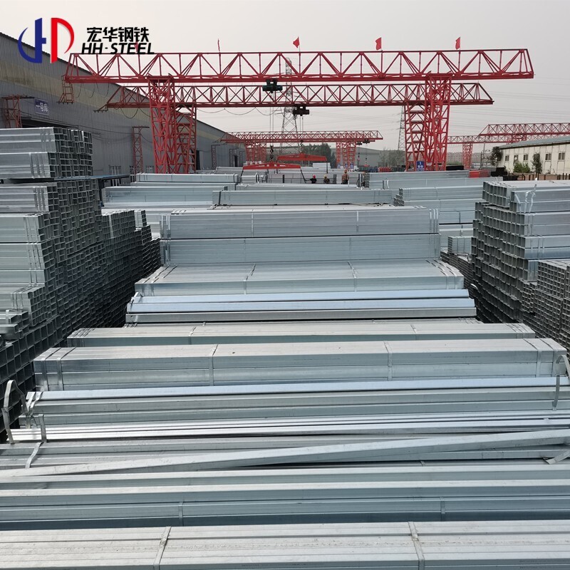 Q235B galvanized square pipe rectangular steel tube wholesale hot-dip galvanized square tube for construction project