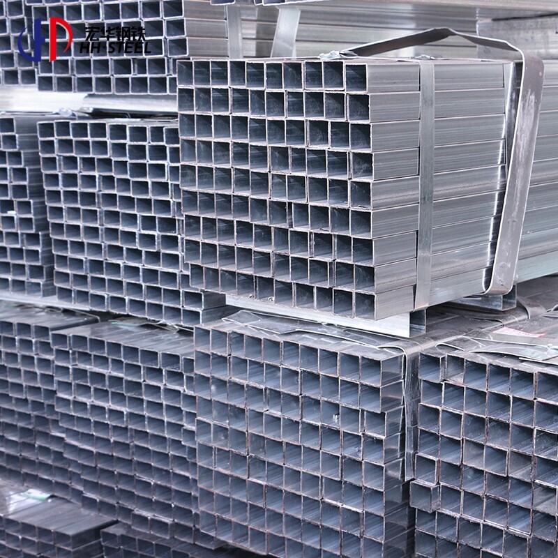 Manufacturing 1.5mm 2mm hot dip galvanized square tube galvanized steel tubing hollow steel pipe tube for Philippines