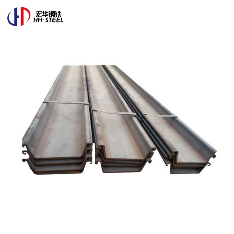 Hot Rolled Carbon Black Steel Sheet Pile 400x100x10.5mm Fast Delivery Construction Material Welding Cutting Services Included