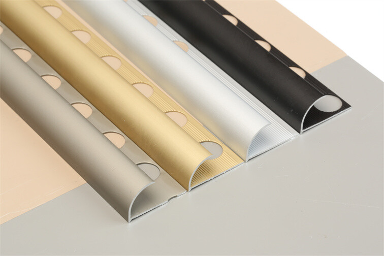 Tile arc opening edge-closing strip