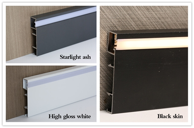 Straight lamp with baseboard