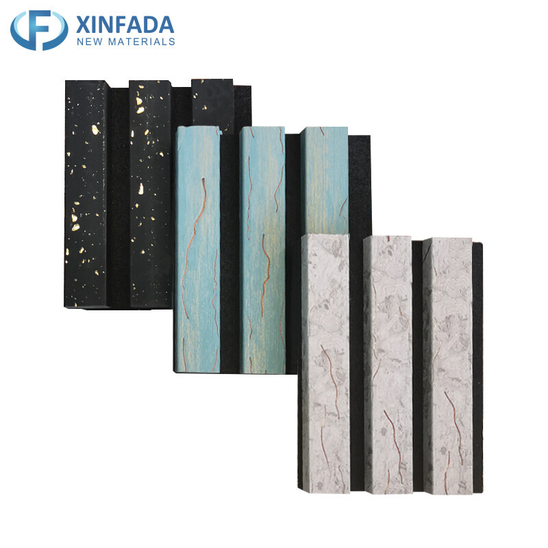 Fluted Sound Proof Acoustic Exterior Marble PU Stone WPC PVC Wall Interior